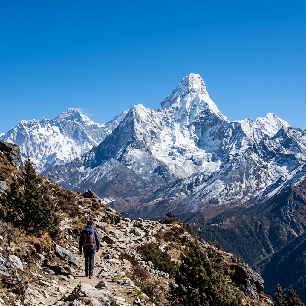 Snow capped Himalayan mountains